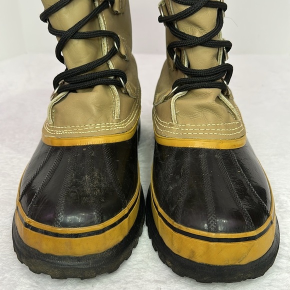 SOREL Men’s Caribou Fleece-trimmed Nubuck and Rubber Snow Boots 11 - Picture 2 of 15